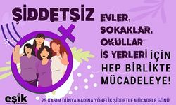 EŞİK "25 kasım 1960 dan günümüze. Şiddetsiz Evler, Sokaklar, Okullar, İş Yerleri İçin Hep Birlikte Mücadeleye! "