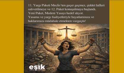 11 bitti sıra 12 de!  EŞİK "Yargı ve Yasama Eliyle Hayatlarımız ve Haklarımız Elimizden Alınıyor"