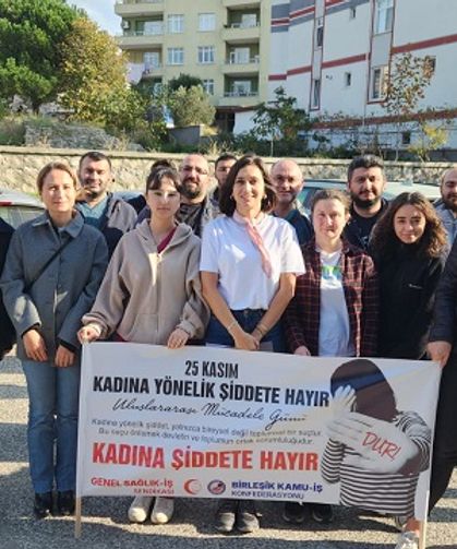 Genel Sağlık-İş 25 Kasım Kadına Yönelik Şiddete Karşı Uluslararası Mücadele ve Dayanışma Günü nedeni ile meydana indi...