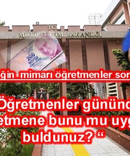 Öğretmene sadaka mı?