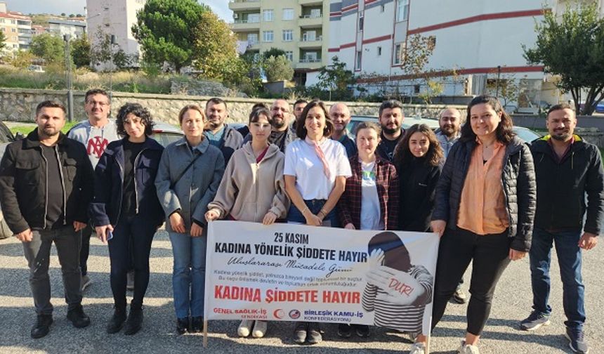 Genel Sağlık-İş " Bu mücadelede alanlarda ses veren, örgütlenen ve direnen kadınların yanındayız"