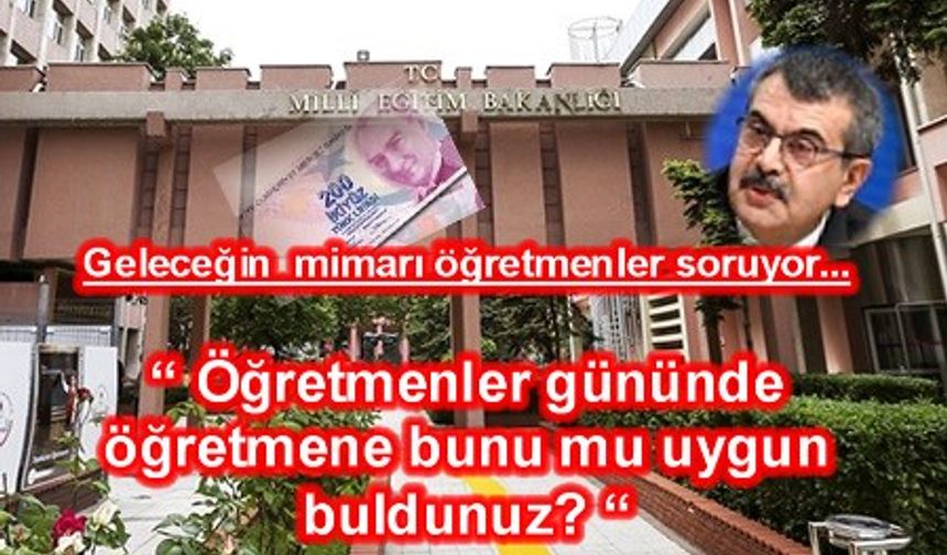 Öğretmene sadaka mı?
